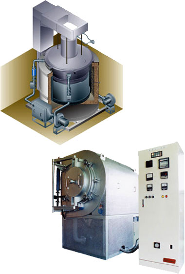 Lò ủ quang dạng giếng (dạng đứng) PMR, Lò nung quang làm sạch chân không dạng nằm ngang (RAV)